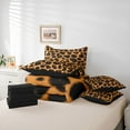 thumbnail image 6 of Homewish Teenagers Cheetah Print Bedding Comforter Set 7-Piece,Woodland Animal Leopard King Bedding Sets,Black Brown Ultra Soft Bed Sheets,Luxury Bedroom Decor,Reversible, 6 of 8