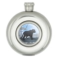 thumbnail image 1 of Black Panther Leopard Jaguar Forest Round Stainless Steel 5oz Hip Drink Flask, 1 of 3