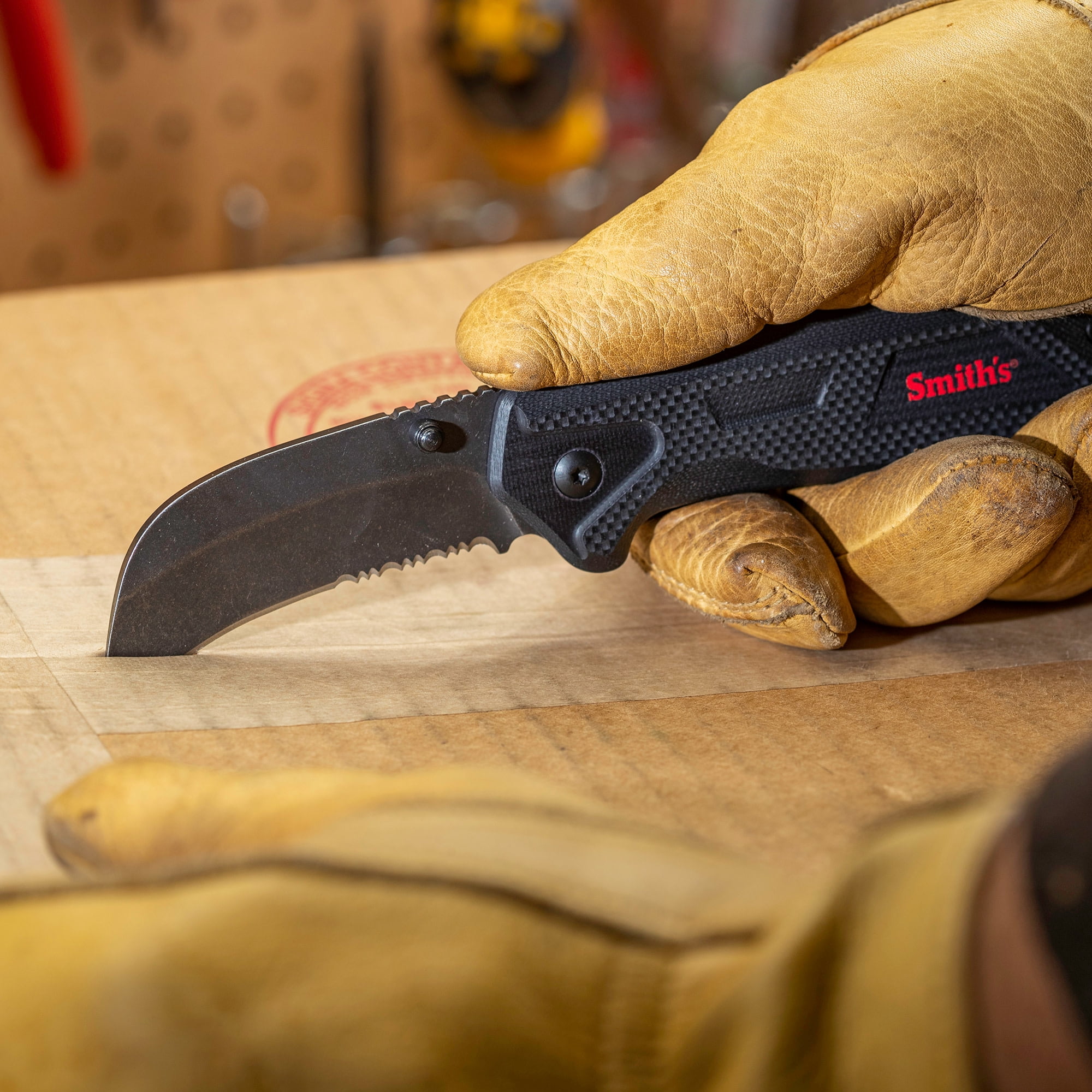 SMITH'S EDGEWORK-SITE 51240 HAWK BILL FOLDING KNIFE BLACK