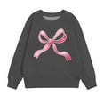 thumbnail image 7 of Miluxas Bow Sweatshirt Girls Valentine Tops Long Sleeve Crew Neck Pullover Tops Cute Love Print Casual Sweatshirts, 7 of 7