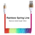 thumbnail image 3 of Cable Retractable 2.4A Fast Charging Cable Data Cable Type C Micro USB Flexible Elastic Stretch Charger Cable For Typec, 3 of 9