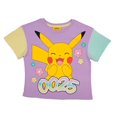 thumbnail image 1 of Playera Pokémon para Niño, Cuello Redondo Manga Corta Diseño Pikachu Lila Talla 10, 1 of 3