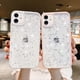 thumbnail image 3 of Compatible with iPhone 11 Pro Max Case for Girls,Soft Slim Fit Full-Around Protective Cute Clear Sparkly Bling Star Phone Case Glitter Cover -White, 3 of 4