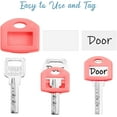 thumbnail image 3 of 80 Pieces Key Colour Covers Key Caps Tags Covers Set Plastic Key Identifier Rings Key Toppers for Keys Organization House Key, 2 Styles (Macaron Colour), 3 of 8