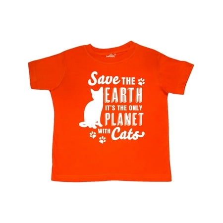 

Inktastic Save the Earth It s the Only Planet with Cats with Pawprints Gift Toddler Boy or Toddler Girl T-Shirt