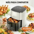 thumbnail image 4 of edx Freidora de Aire, Compacta y Grande de 6 Cuartos de Galón con 400F para una Cocina Multifuncional Eléctrica y Crujiente con LED Digital, Beige, 4 of 9
