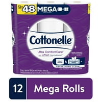 Cottonelle Ultra ComfortCare Soft Toilet Paper, 12 Mega Rolls