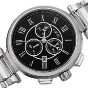 Men's Swiss Quartz Chronograph Silver-Tone Bracelet Watch