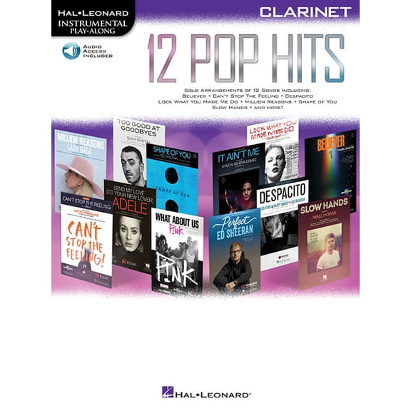 12 Pop Hits: Clarinet, (Paperback)