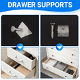 thumbnail image 5 of 50 Pcs Drawer Supports, White Plastic Bottom Sagging Repair Fixing Mending Wedges with Screws for Furniture, 5 of 6