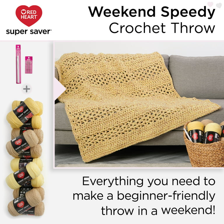Red Heart® Bright Granny Throw Crochet Kit 
