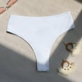 thumbnail image 4 of Women Sexy High Waist Swimming Briefs Solid Color Back Cutout Swim Trunks Quick-drying Bikini Bottom Swimwear, 4 of 7