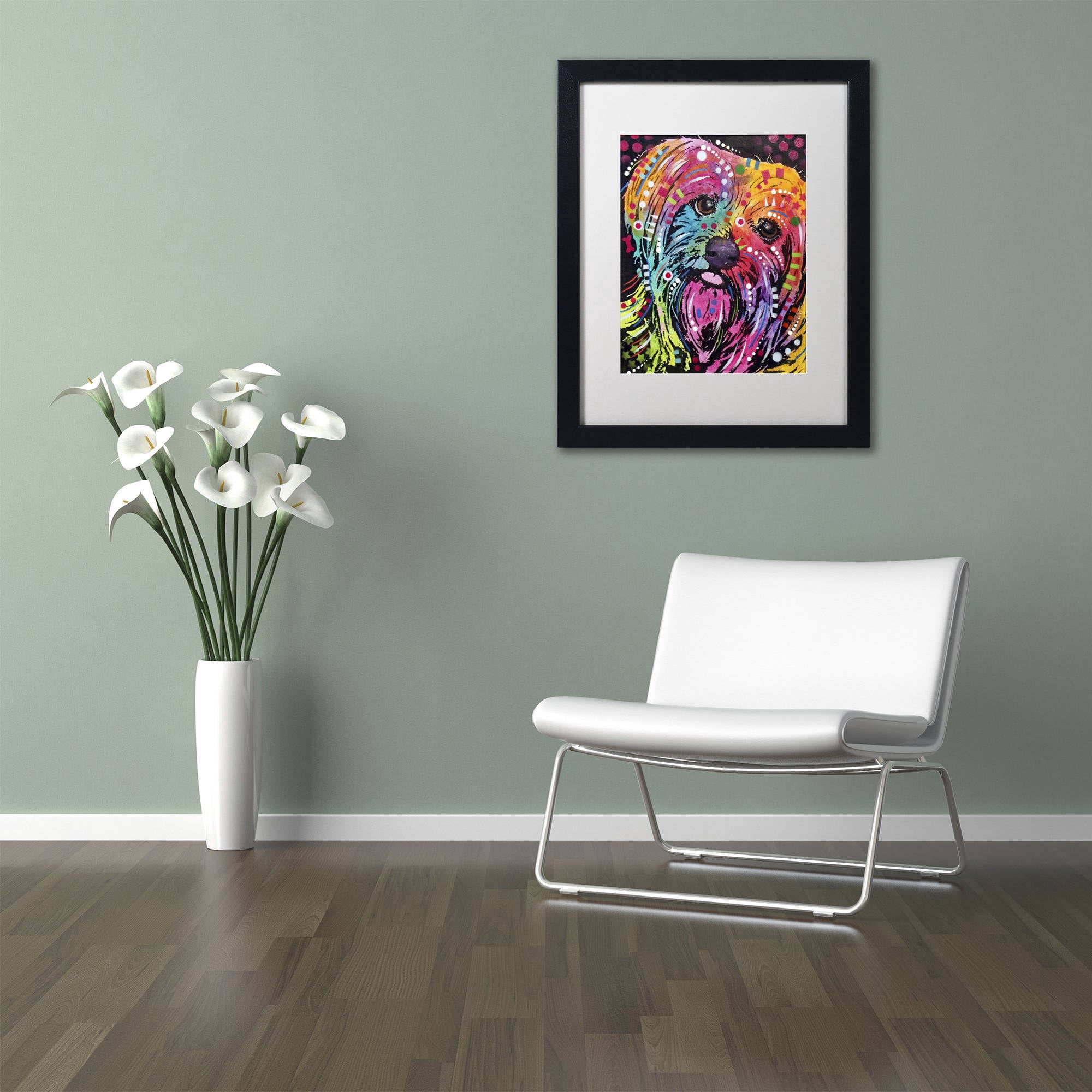 Trademark Fine Art "York II" Canvas Art by Dean Russo, White Matte, Black Frame