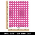 thumbnail image 2 of Double Heart Symbol Outline 200+ Round Stickers - Hot Pink - Gloss Finish - 0.50" Size, 2 of 3