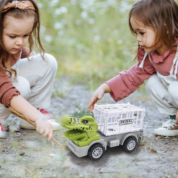 Fasiaou Baby Car Toy for 1 2 3 Years Old Boys Girls, Dinosaur Truck Toys for Toddlers, 1 Pack Construction Vehicles Set, Dinosaur Racing Car Toys, Birthday Gifts, Christmas Gifts For Children