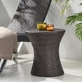 thumbnail image 3 of Barrel Side Table, Hourglass Water Hyacinth Wicker Table, Outdoor Wicker Accent Table, Handwoven Water Hyacinth Barrel Wicker Side Table for Outdoor Indoor Decor, 3 of 9
