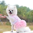 thumbnail image 3 of Pink-PurpleVestidos para Cachorros Niñas Mujeres - Vestidos De Flores para Perros Lindos Vestidos De Falda Corta para Cachorros Verano Suaves Y Transpirables para Gatos, Perros Y C, 3 of 4
