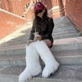 thumbnail image 4 of Women's Winter Faux Mongolian Fur Knee High Snow Boots-Warm Fashionable Solid Boots, 4 of 5