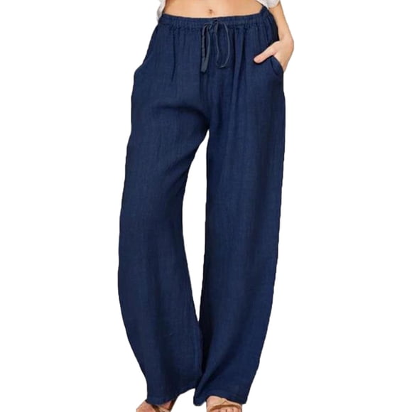 Minnieouse Pantalones sueltos para mujer para diario cómodo y de moda Pantalones rectos casuales de algodón para diario Type3 NO3