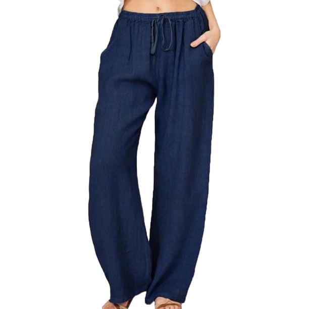 Minnieouse Pantalones sueltos para mujer para diario cómodo y de moda Pantalones rectos casuales de algodón para diario Type3 NO3