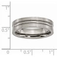 thumbnail image 5 of Titanium Grooved 6mm Brushed and Polished Band, 5 of 9