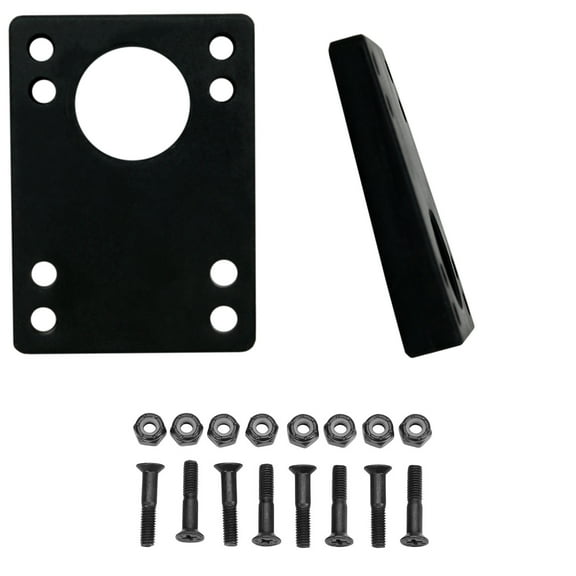 Longboard ANGLED RISER PADS & BLACK 1.5 in HARDWARE