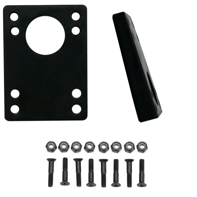 Longboard Angled Wedge Rubber Riser Pads 5/16-9/16 (8mm-14mm) with 1.5" Hardware
