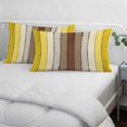 thumbnail image 4 of Yellow Brown Queen Size Pillow Cover, Pillowcase Protectors with Zipper, Breathable Decorative Throw Pillow Case Cover, Farmhouse Wood Grain Vintage Striped Pillow Shams for Couch Sofa 20x30Inch, 4 of 8
