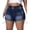 Dark Blue-064, variant on Women Plus Size Jean Shorts Sexy Stretchy High Waisted Frayed Raw Hem Denim Shorts Royal Blue 18W