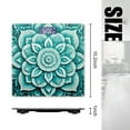 thumbnail image 2 of High Precision Body Weight Scale Smart Bathroom Scales with Large LCD Display(400lbs),Decorative for Bedroom-Beautiful Teal Lotus Mandala In The Style Of Wood Carving, 2 of 4