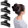 thumbnail image 1 of 4 Piezas Pinzas para el Cabello, Pinzas para el Cabello, Pinzas para el Cabello para Niña, Pinzas para el Cabello, Pinzas para el Cabello Antideslizantes para Cabello Grueso.Negro Esmerilado ER, 1 of 4