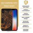 thumbnail image 7 of Case Yard Wooden Case for iPhone-X Soft TPU Silicone cover Slim Fit Shockproof Wood Protective Phone Cover for Girls Boys Men and Women Supports Wireless Charging Leopard Sketch Design, 7 of 7