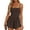Brown, variant on Womens Athletic Workout Romper Summer Casual Spaghetti Strap Double Lined Short Jumpsuits One Piece Tennis Outfits, Limited Time Under 10 Dollars