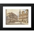 thumbnail image 2 of Karl Wenzel Zajicek 14x11 Black Modern Framed Museum Art Print Titled - Vienna Jesuit Church and Old University, 2 of 5