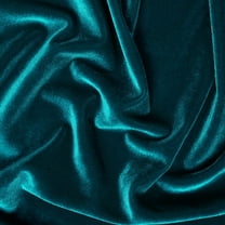 Stretch Velvet Fabric 60'' Wide by the Yard for Sewing Apparel Costumes Craft (Teal)