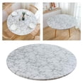 thumbnail image 2 of pitrice Nappe Ronde en Vinyle Ajustée pour Table, Nappe de Luxe, Housse en Toile Cirée pour Bureau, Housse en Flanelle avec Endos en Flanelle 114 à 140 cm, 2 of 8