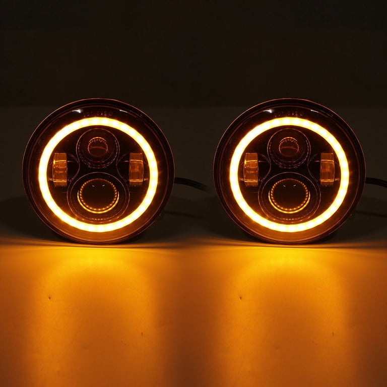 7 Inch Round LED Headlights High & Low Beam For Peterbilt 379 & 359 – Plug & Play, Super Bright!