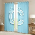 thumbnail image 2 of Erosebridal Monogrammed C Curtains and Drapes (52x84), Initial Letter 30%-50% Blackout Curtains for Bedroom, Blue Bow Curtains for Living Room, Window Curtains Bedroom Decor, 2 of 6