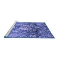 thumbnail image 2 of Ahgly Company Machine Washable Indoor Rectangle Abstract Blue Modern Area Rugs, 4' x 6', 2 of 4