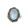 thumbnail image 2 of YoTreasure Oval Moonstone Solid 925 Sterling Silver Gemstone Ring, 2 of 8