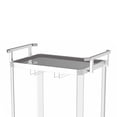 thumbnail image 2 of Stylish Metal Base Serving Cart With Glass Top, Clear, 2 of 2
