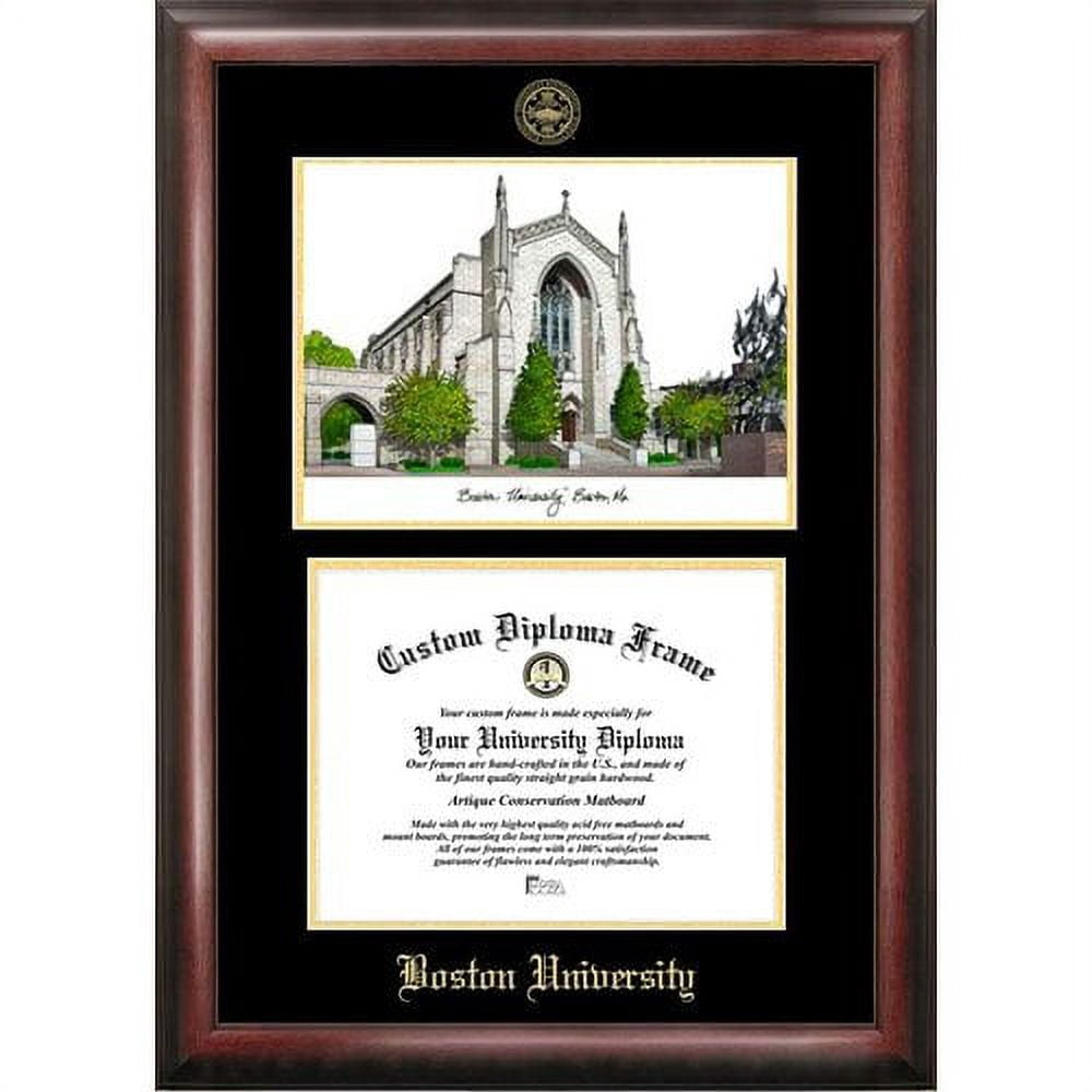 Old Dominion 11" x 14" Gold Embossed Diploma Frame with Campus Images Lithograph