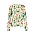 thumbnail image 6 of Neewe Christmas Sweatshirt for Women Crewneck Christmas Tree Long Sleeve Shirt Xmas Holiday Party Pullover Sweater Tops S-5XL, 6 of 6
