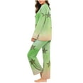 thumbnail image 5 of qelini Plus Size Pajama Sets for Women Cute Print V Neck Long Sleeve Shirt and Pant Sleepwear Soft Cozy Loungewear, 5 of 7