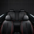 thumbnail image 6 of Eluto 5 Seats Car Seat Covers Accessories Full Set ,Luxury Pu Leather Cushion Protector Universal Fit for Most Cars SUV Pick-up Truck, Auto Vehicle Interior Decor, 6 of 8