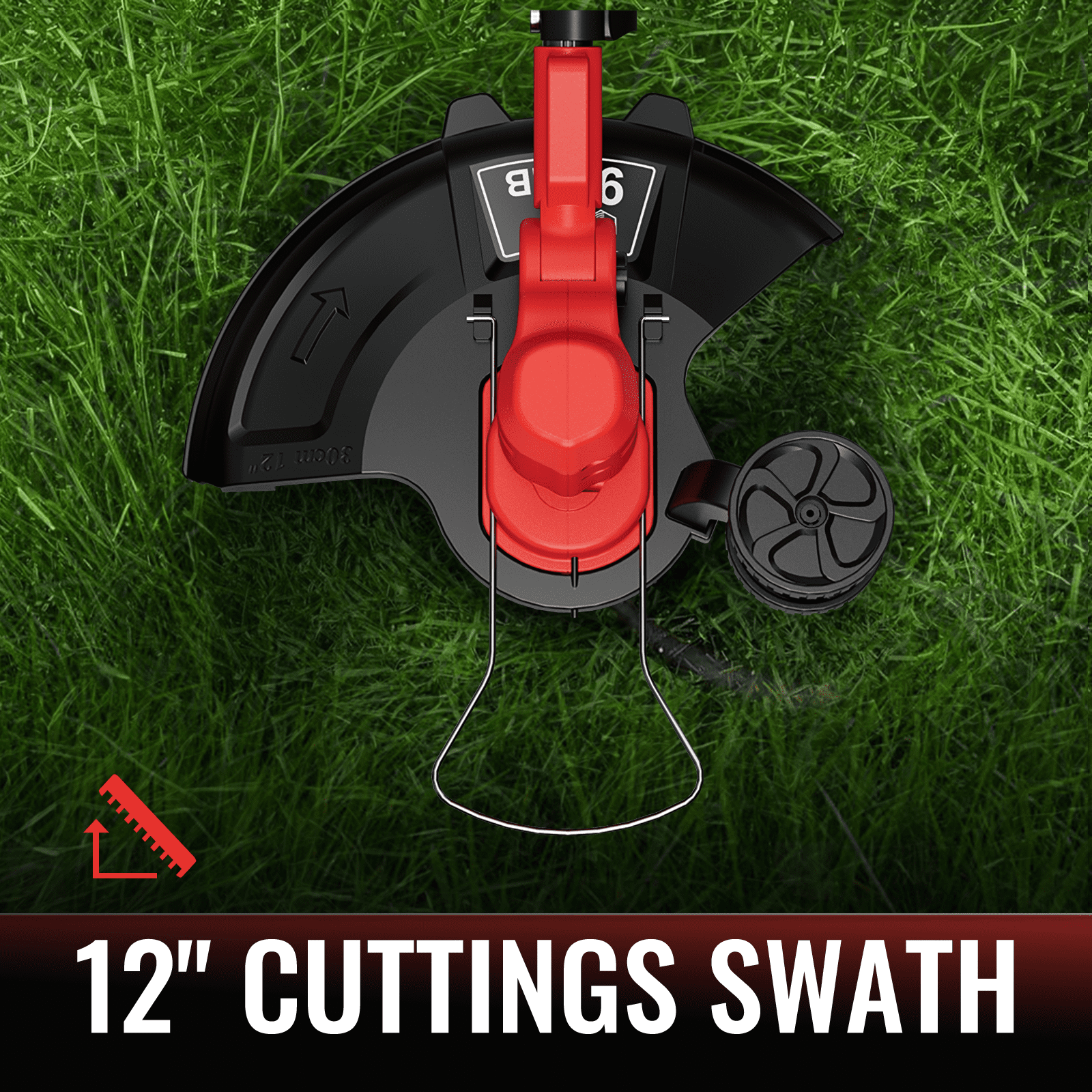Cordless Grass String Trimmer Cutter, Electric Weed Eater Wacker for Garden and Yard Red