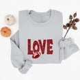 thumbnail image 5 of Gamivast Crewneck Sweatshirts Women Sparkly Love Football Print Crew Neck Long Sleeve Pullover Tops Casual Daily Athletic Workout Outfits, 5 of 5