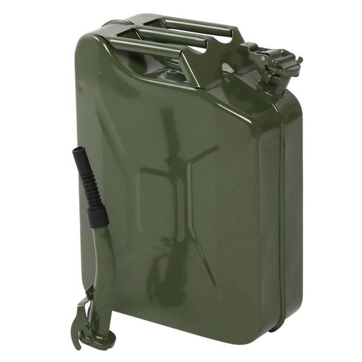 20L Portable Fuel Storage Can with Spout, Army Green, Lightweight for Petrol/Diesel/Oil, Durable High-Grade Material