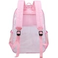 thumbnail image 3 of Mochila Escolar Transparente mygreen PVC Compartimento Laptop Rosa Grande, 3 of 3