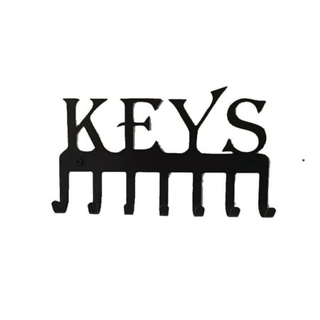 

Key Holder for Wall Decorative Keys Key Rack with 7 Hooks Modern Key Hangers for Wall Decor Room Decor (Black)